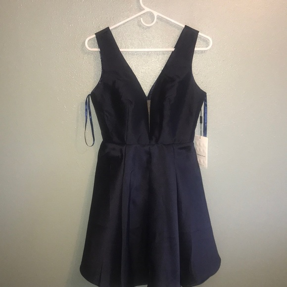short navy blue semi formal dresses